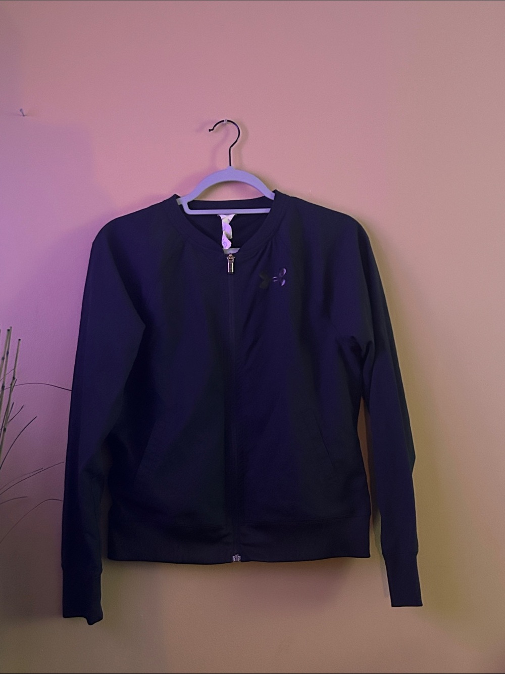 Under Armour Navy Blue Zip-Front Track Jacket